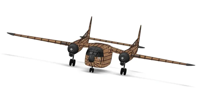Fairchild C-119 Flying Boxcar 2670 mm Lasercut Baukasten